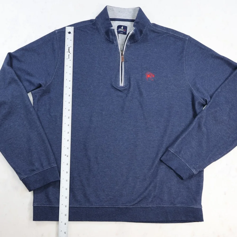 Johnnie-O Mens University of Richmond Sully 1/4 Zip Pullover Navy Large